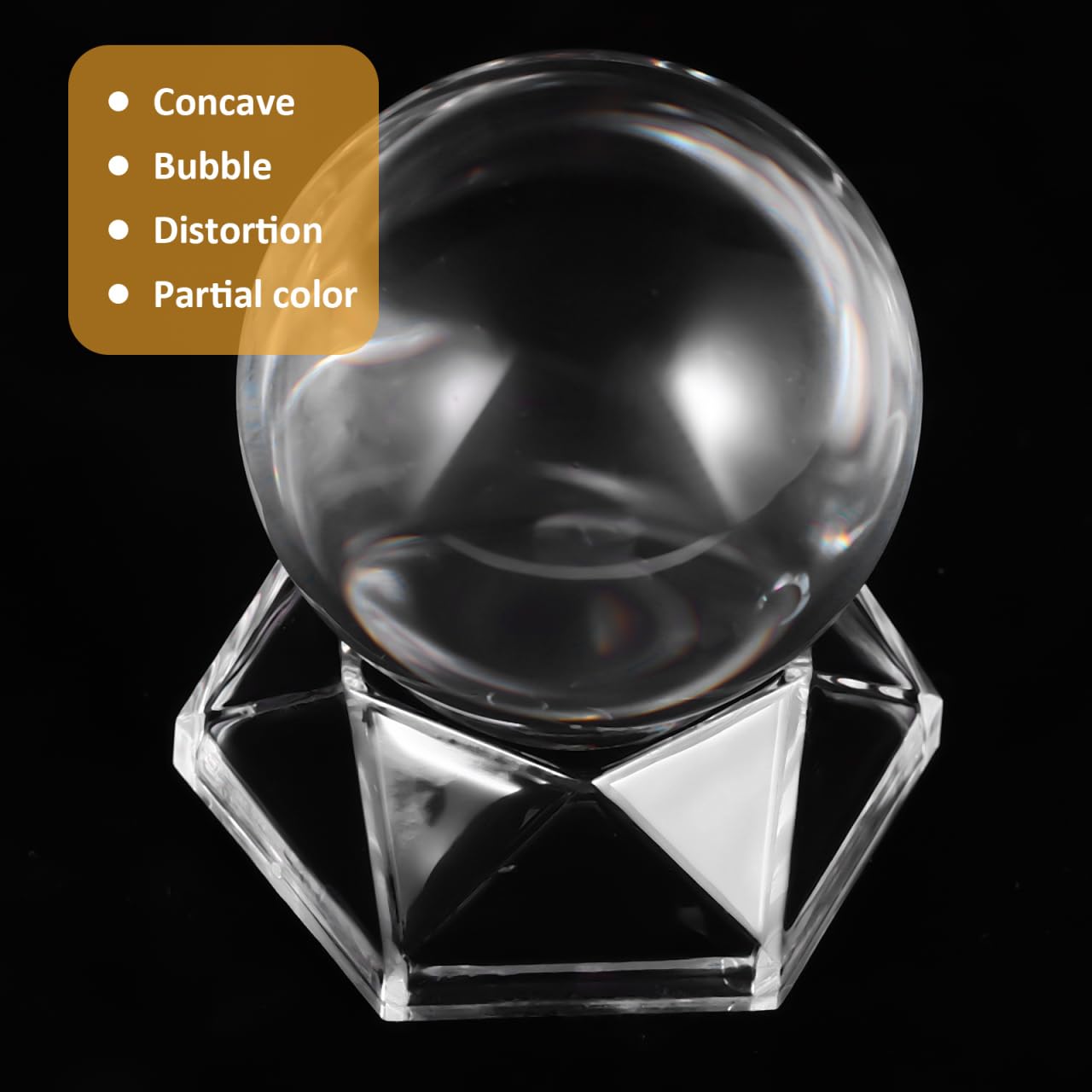 Amazon.co.jp: CORHAD クリスタルボールスタンド 透明アクリル製 2個